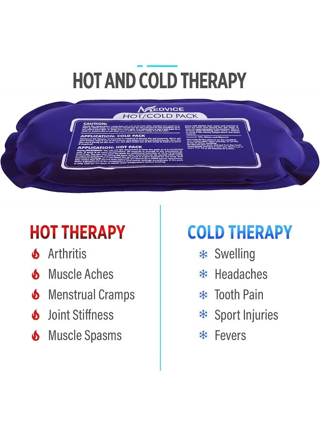 Medvice 2 Reusable Hot and Cold Ice Packs for Injuries, Joint Pain, Muscle Soreness and Body Inflammation - Reusable Gel Wraps - Adjustable & Flexible for Knees, Back, Shoulders, Arms and Legs - Image 2